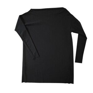 Maria Pinto Black Boat Neck Long Sleeve Tunic Mini - Small